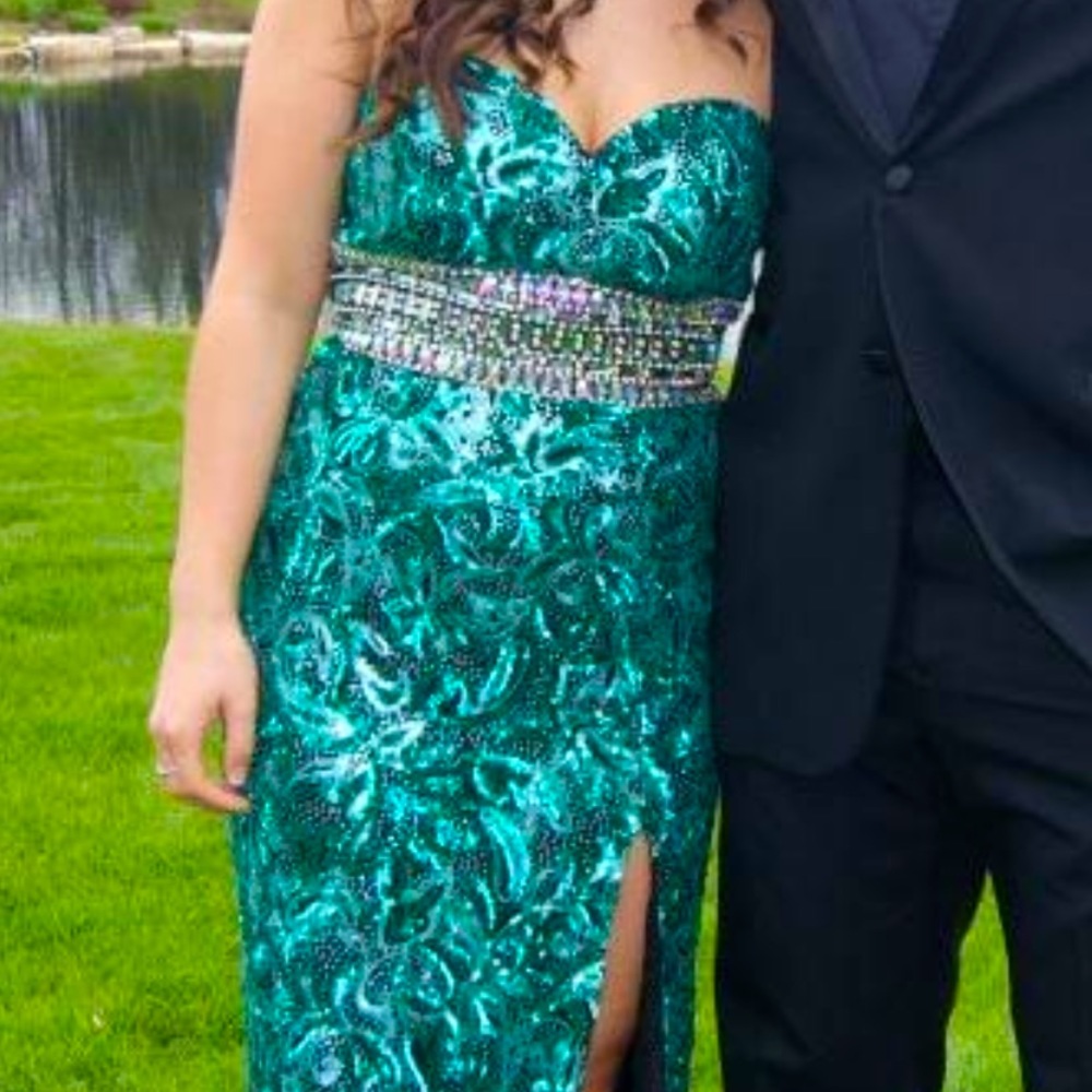 Jovani Emerald Green Formal Prom Dress